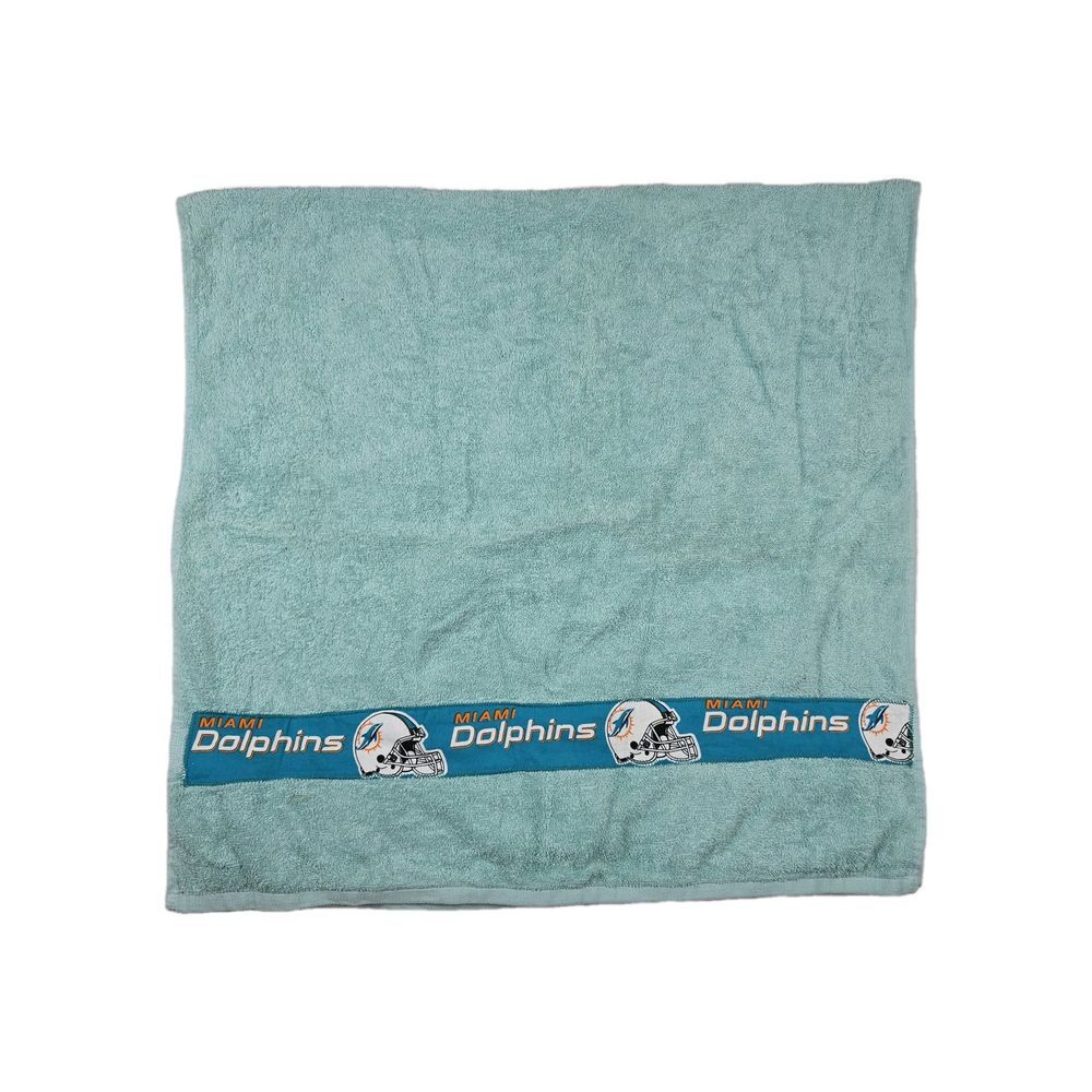 Vintage NFL Miami Dolphins‎ Cotton Bath Towel 25x50 Inches Teal Logo